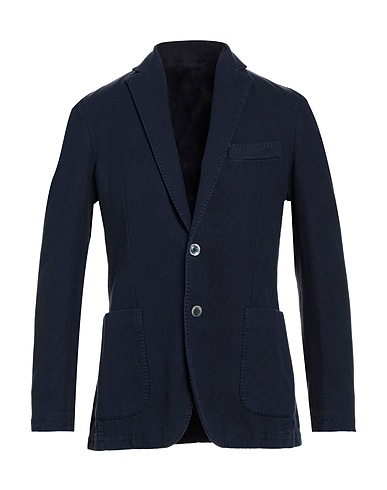 DOMENICO TAGLIENTE Blazer Midnight blue 98% Cotton, 2% Elastane