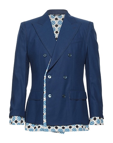DOLCE&GABBANA Blazer Blue 100% Cotton, Viscose, Silk