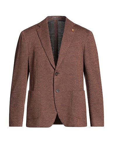 LARDINI Blazer Brown 85% Wool, 15% Polyester