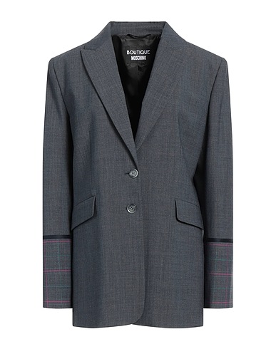 BOUTIQUE MOSCHINO Blazer Grey 53% Polyester, 44% Virgin Wool, 3% Elastane