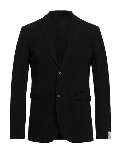 PAOLO PECORA Blazer Black 70% Viscose, 25% Polyamide, 5% Elastane