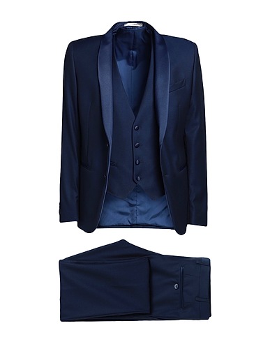 CC COLLECTION CORNELIANI Suits Midnight blue 100% Virgin Wool
