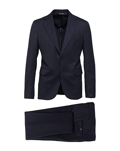BRIAN DALES Suits Midnight blue 54% Ceramic Polyester Thread, 44% Wool, 2% Elastane