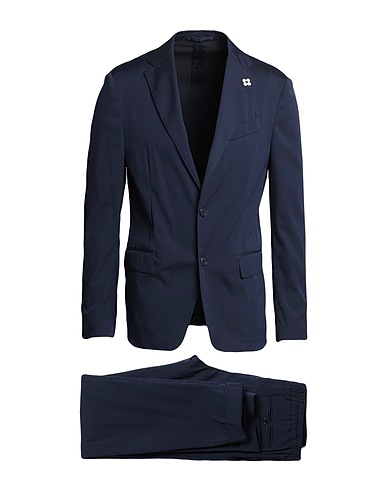 LARDINI Suits Midnight blue 65% Cotton, 31% Polyamide, 4% Elastane
