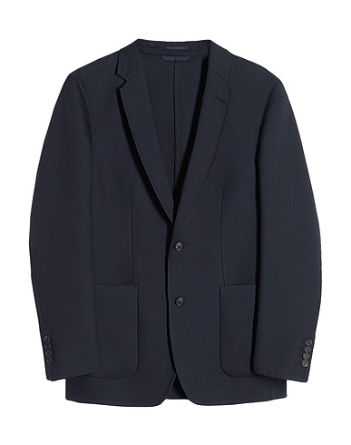 DUNHILL Blazer Midnight blue 99% Wool, 1% Silk