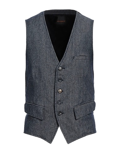 OFFICINA 36 Waistcoat Midnight blue 30% Cotton, 30% Polyester, 25% Wool, 9% Acrylic, 6% Other Fibres