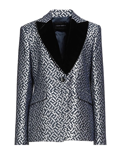 EMPORIO ARMANI Blazer Midnight blue 35% Viscose, 34% Cotton, 30% Polyester, 1% Acrylic