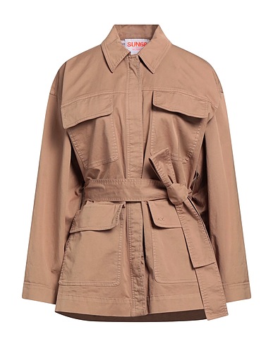 SUN 68 Jacket Light brown 97% Cotton, 3% Elastane
