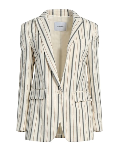 DONDUP Blazer Ivory 53% Cotton, 19% Viscose, 15% Acetate, 12% Linen, 1% Elastane