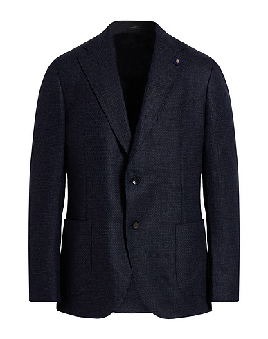 LARDINI Blazer Midnight blue 100% Wool