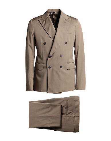 BRIAN DALES Suits Khaki 53% Wool, 47% Cotton