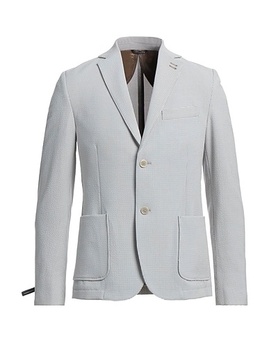 GREY DANIELE ALESSANDRINI Blazer Light grey 80% Polyester, 16% Viscose, 4% Elastane