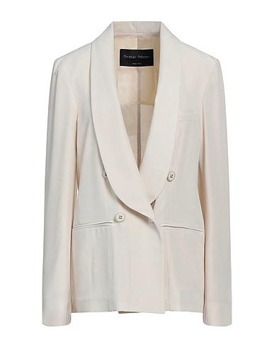 CHRISTIAN PELLIZZARI Blazer Beige 50% Polyester, 44% Viscose, 6% Elastane
