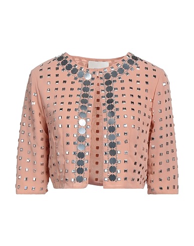 ANNA MOLINARI Blazer Beige 100% Polyester, PVC - Polyvinyl chloride