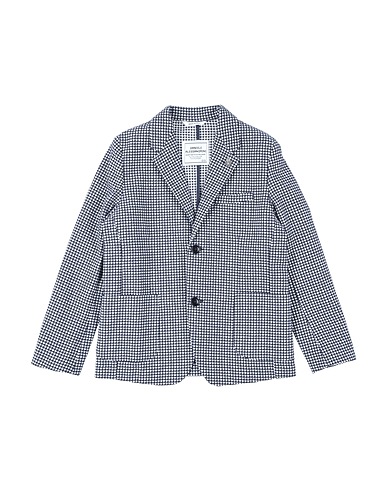 DANIELE ALESSANDRINI Blazer Midnight blue 50% Cotton, 45% Polyester, 5% Elastane