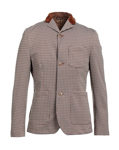 GREY DANIELE ALESSANDRINI Blazer Camel 60% Polyester, 35% Polyamide, 5% Elastane