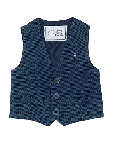 PACIOTTI 4US Waistcoat Midnight blue 100% Cotton