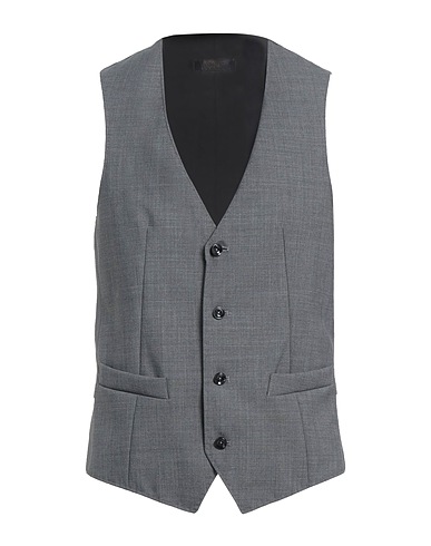 ASFALTO Waistcoat Grey 98% Virgin Wool, 2% Elastane