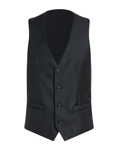 SUITHOMME Waistcoat Black 76% Polyester, 24% Viscose