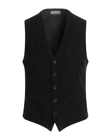 BERNESE Milano Waistcoat Black 100% Cotton