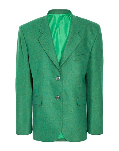 8 by YOOX Blazer WOOL BLEND SINGLE BREASTED BLAZER
 Green 60% Wool, 27% Polyester, 8% Polyamide, 3% Other Fibres, 2% Elastane