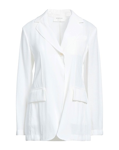 SPORTMAX Blazer White 64% Ramie, 36% Viscose