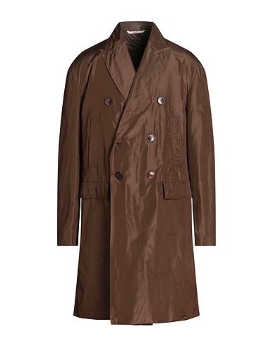 VALENTINO GARAVANI Double breasted pea coat Dark brown 100% Silk
