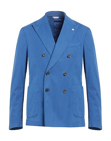 MANUEL RITZ Blazer Blue 66% Cotton, 30% Lyocell, 4% Elastane