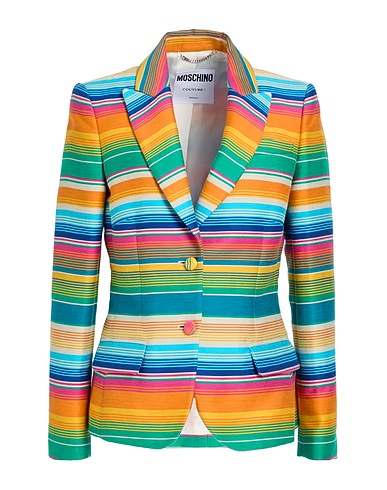 MOSCHINO Blazer Orange 92% Cotton, 8% Polyamide