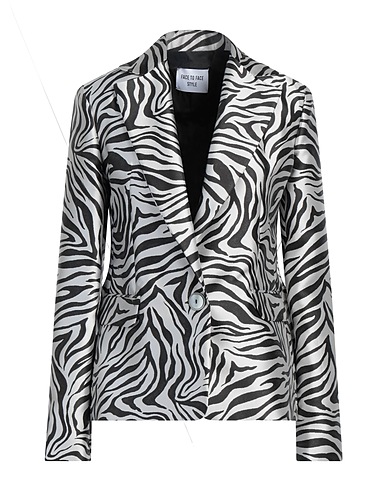 FACE TO FACE STYLE Giacca Grigio chiaro 100% PES - Polietersolfoni