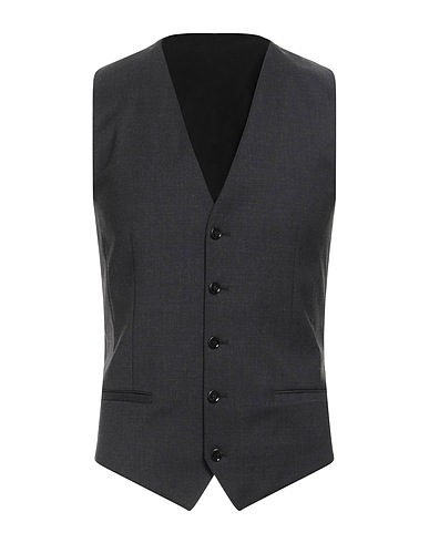 DOLCE&GABBANA Waistcoat Charcoal 98% Wool, 2% Elastane