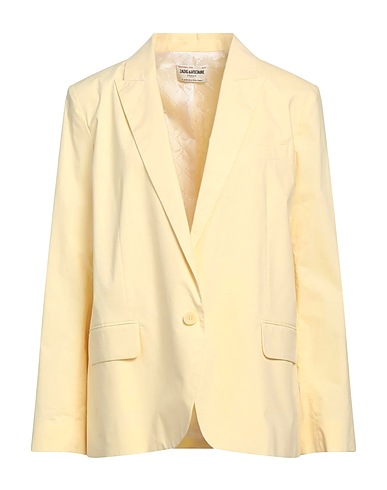 ZADIG&VOLTAIRE Blazer Pastel yellow 97% Cotton, 3% Elastane