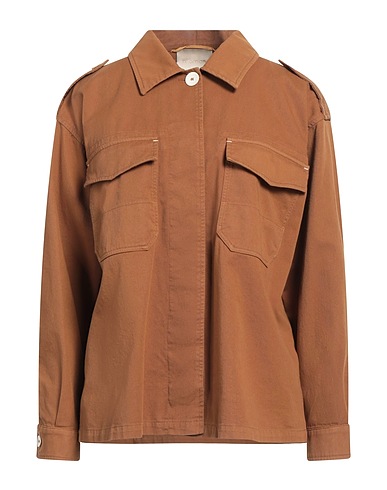 MOMONÍ Solid color shirts & blouses Brown 100% Cotton
