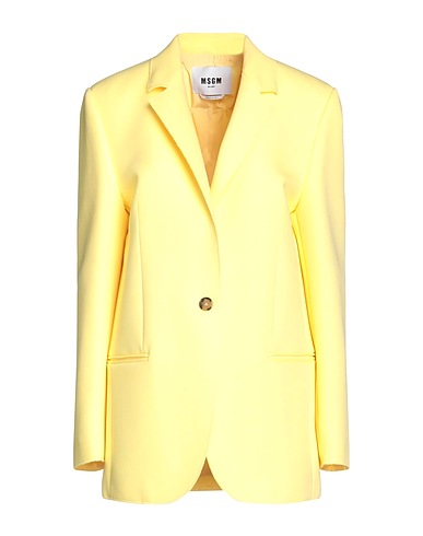MSGM Blazer Yellow 84% Polyester, 10% Viscose, 6% Elastane