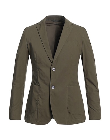 MESSAGERIE Blazer Military green 97% Cotton, 3% Elastane