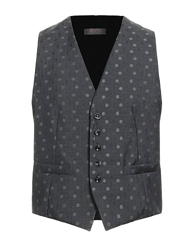 ASFALTO Waistcoat Grey 86% Virgin Wool, 14% Silk
