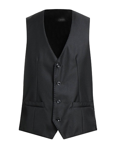 SUITHOMME Waistcoat Black 76% Polyester, 24% Viscose