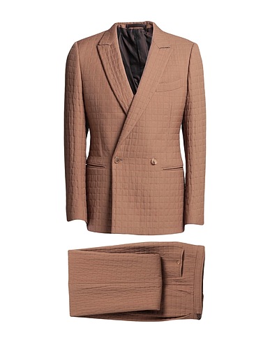 ZEGNA Suits Khaki 100% Wool