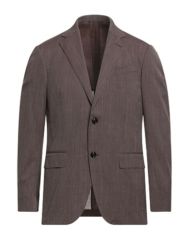 ZEGNA Blazer Chocolate brown 75% Wool, 13% Silk, 8% Linen, 4% Elastane
