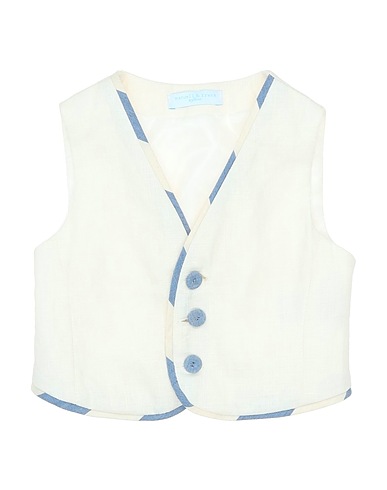 MANUELL & FRANK Waistcoat Ivory 100% Linen