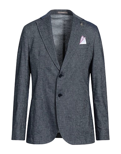 PAOLONI Blazer Blue 49% Linen, 49% Cotton, 2% Elastane