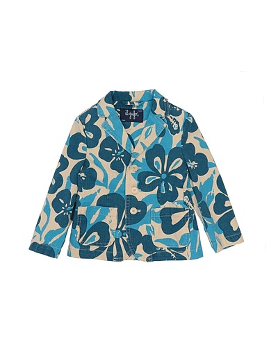 IL GUFO Blazer Azure 68% Cotton, 30% Linen, 2% Elastane
