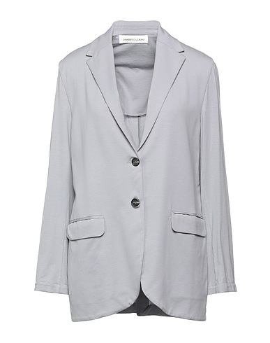 LAMBERTO LOSANI Blazer Light grey 92% Cotton, 8% Elastane