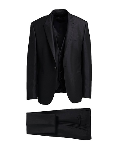 CARLO PIGNATELLI Suits Black 60% Polyester, 40% Virgin Wool