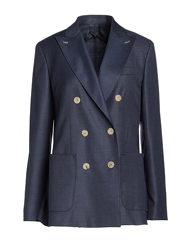 MAX MARA Blazer Midnight blue 96% Virgin Wool, 3% Silk, 1% Elastane