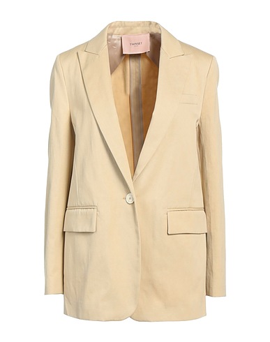TWINSET Blazer Beige 84% Cotton, 16% Linen