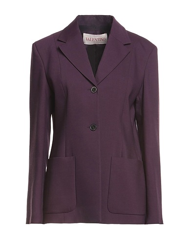 VALENTINO GARAVANI Giacca Viola scuro 52% Lana, 44% Seta, 4% Elastan