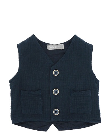 KID'S COMPANY Waistcoat Midnight blue 100% Cotton
