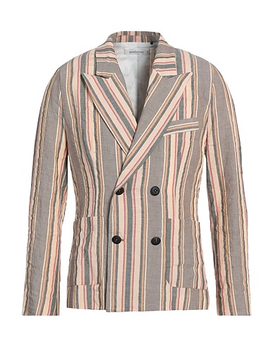 NOSTRASANTISSIMA Blazer Beige 68% Linen, 32% Cotton, Acetate, Viscose