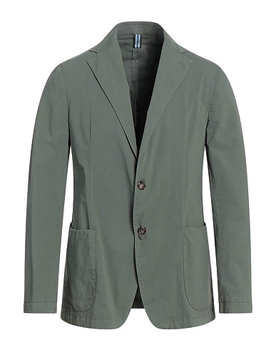 BAGUTTA Blazer Military green 97% Cotton, 3% Elastane